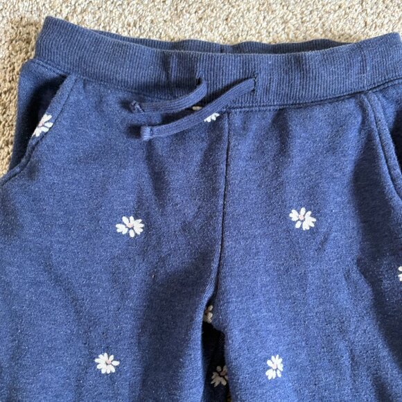 Gap Navy Blue floral sweatpants joggers Toddler Girls Size 4T - Picture 5 of 8